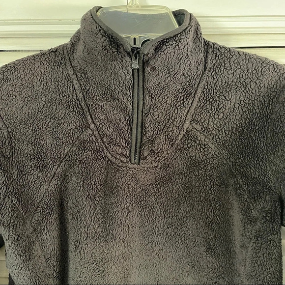 The North Face Fuzzy osito  Pull up Sweater Black Womens size Small - Picture 3 of 16